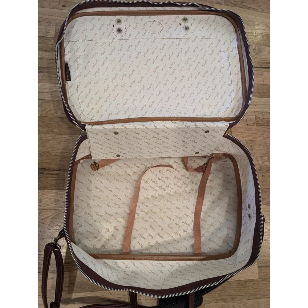 Vintage Verdi Burgundy 20x13x9 inches Softside Suitcase Hard Travel Luggage